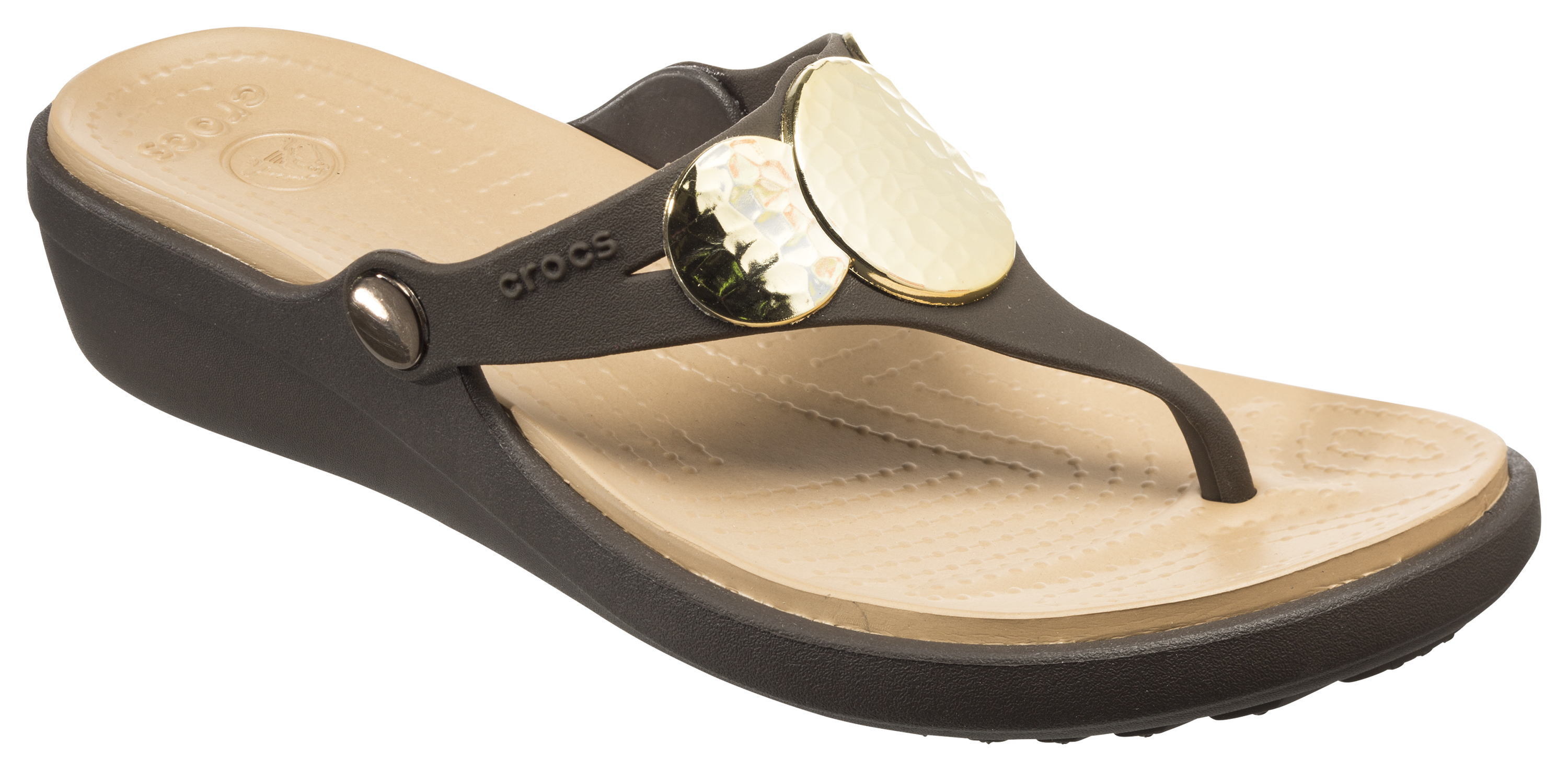 Crocs Sanrah Embellished Wedge Flip Sandals for Ladies | Bass Pro Shops